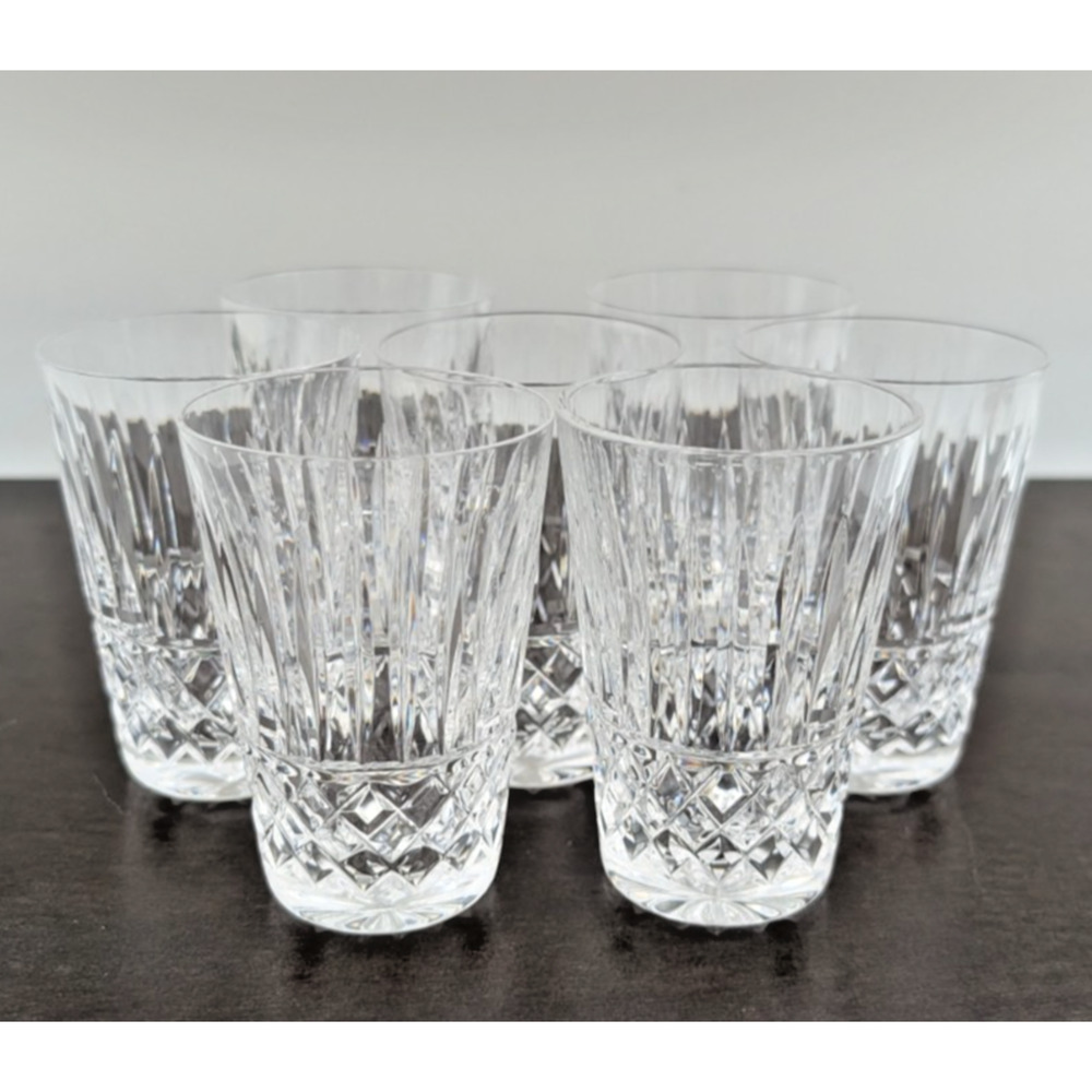 Waterford Crystal Maeve Flat Glass Tumblers Set of 7 Vintage 3 5/8" H 5Oz